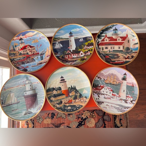 Vintage Lighthouse plates, charles wysocki, and scott wooster - Picture 2 of 8